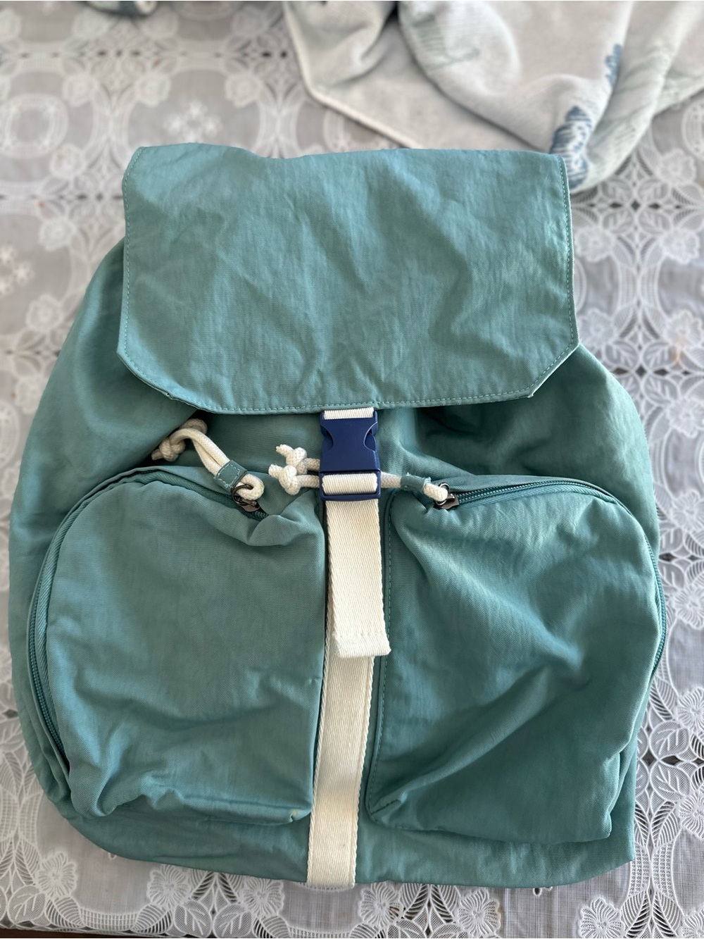 Universal Thread Teal Green Backpack with Cream Accents